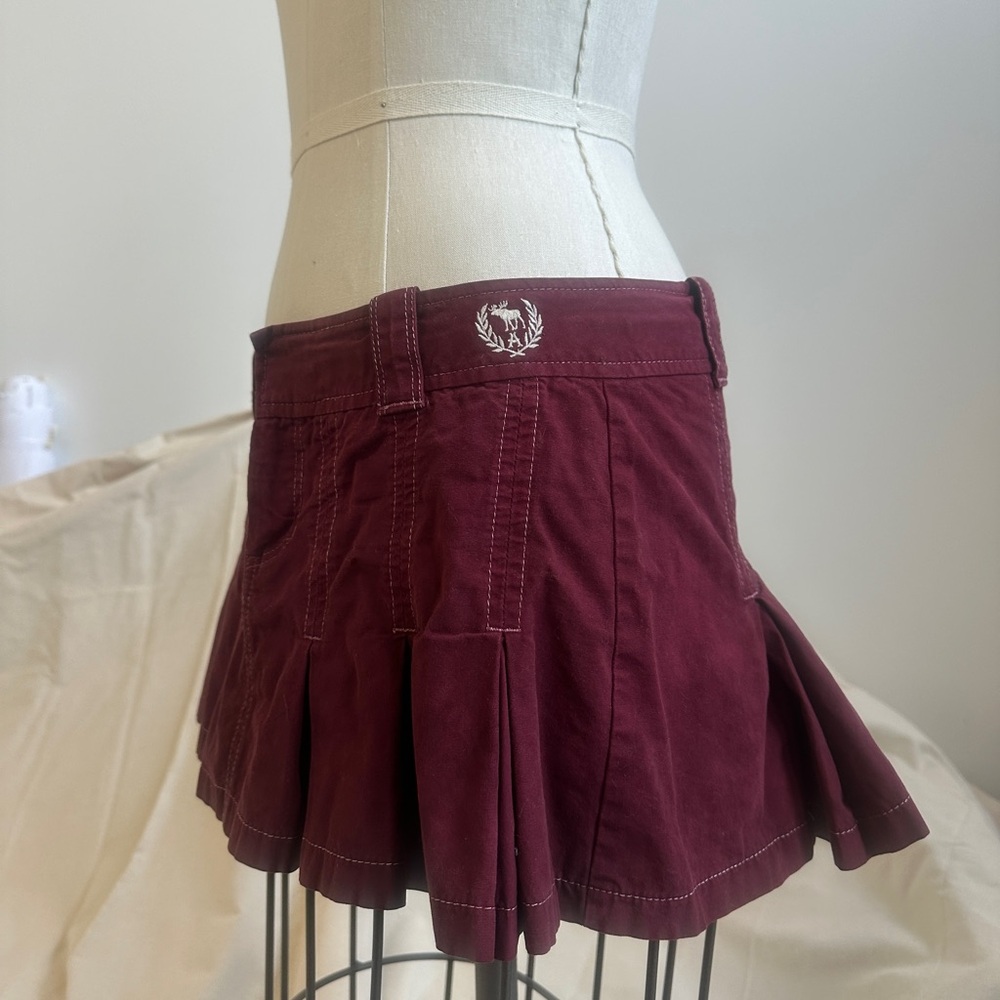 Abercrombie & Fitch Burgundy Mini Skirt